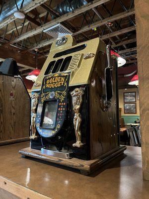 There is a nice collection of classic slot machines.