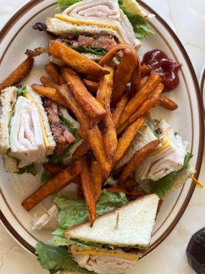 Turkey club sandwich