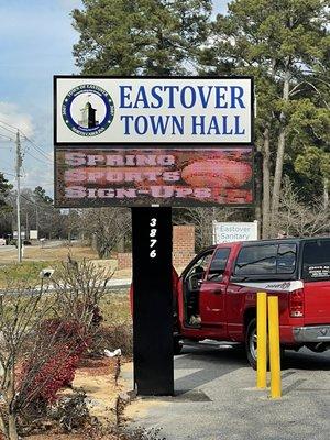 Another pic of Eastover town hall digital sign.