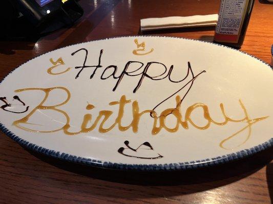 Birthday gesture from waitress!