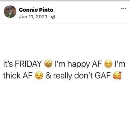 Connie Pinto definitely living up to her motto.