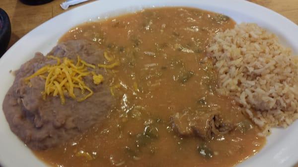 Green Chili platter is a plate of Sauce.