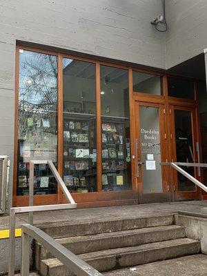 Entrance to Daedalus Bookstore