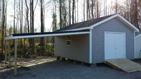 Stallings Builders not only can build storage buildings, but we also can build add-ons to your new building or existing build...