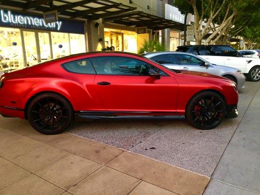 Metallic Red Bentley at Bluemercury