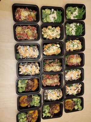 21 meals pre-ordered, low carb