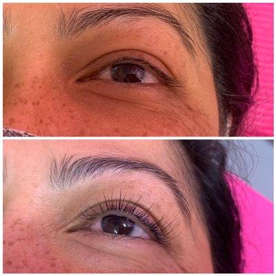 Lash lift and tint