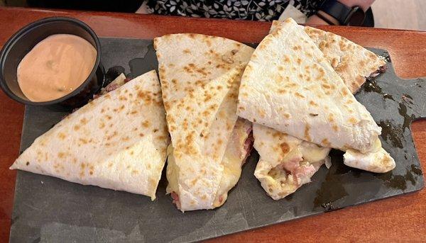 Reuben quesadilla