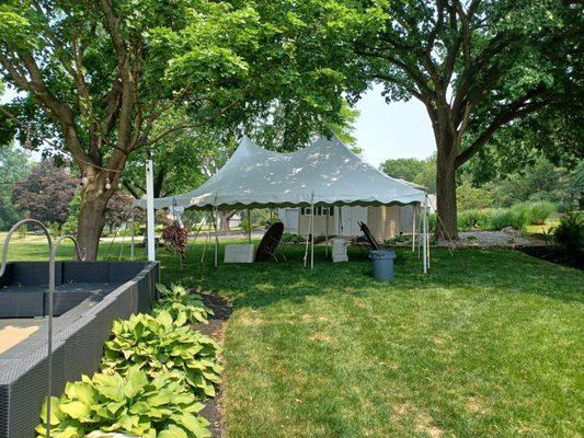 Client just desired shade for their event and a place to eat barbecue another satisfied client