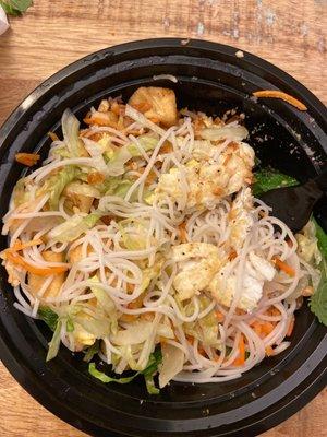 This is the custom Noodle Bowl- iceberg lettuce was gross.