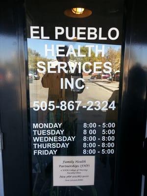 Sign and hours but they claim the name is Family Healthcare, not Health Services