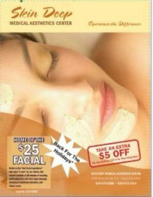 Organic facial just $25!