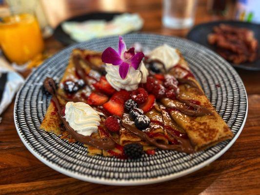 Berry Crepes with Nutella