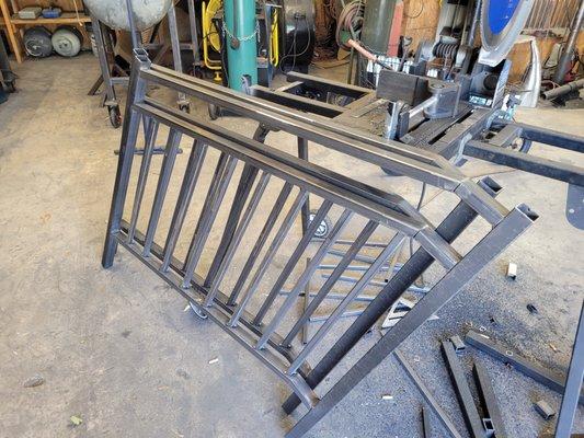 Railings ready for paint