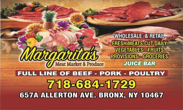 Meat market, Produce, Beef, Pork, Poultry, Goat, Juice bar, Fruits, Vegetables