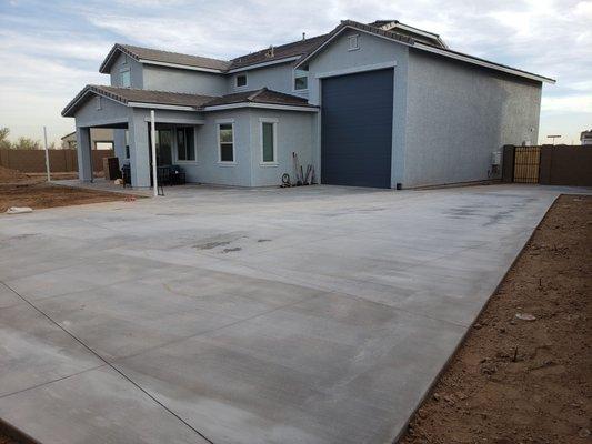 Concrete pad for future basketball court