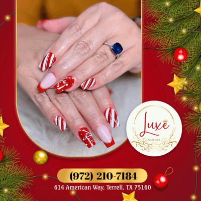 Get your nails holiday-ready with the perfect shade of Christmas red!  Bold, beautiful, and full of festive cheer!