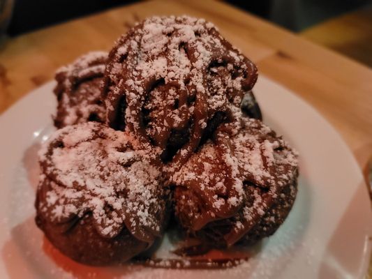 Fried dough with Nutella