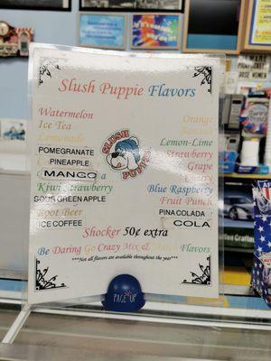 Slush Puppies Flavors