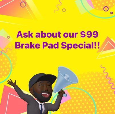 Brake Pad Special!!