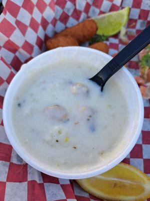 New England clam chowder