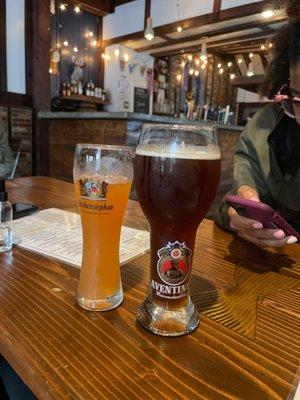 Schneider Aventinus and Schofferhofer Grapefruit Radler