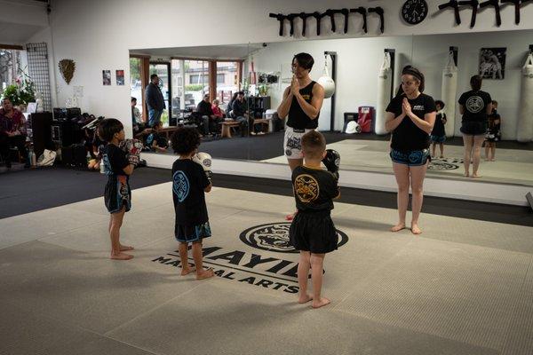 Little Nak Muay class ages 6-7