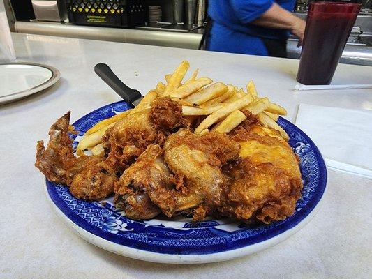 Honey chicken withh fries.