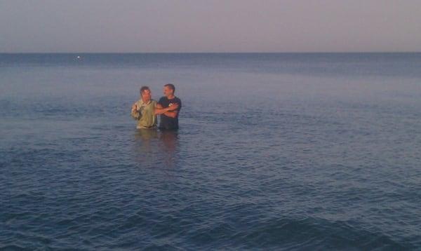 Pastor Louis introduces and prepares faithful for baptism