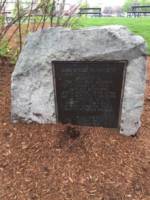 Dedication plaque