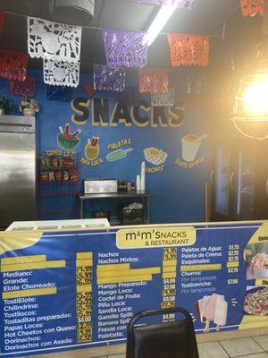 Snack Section & Menu