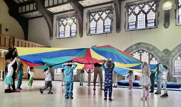 Playing in our large indoor playspace