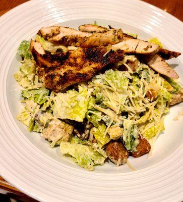 Blackened chicken Caesar salad