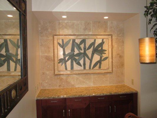 Bamboo Mosaic for Indoor Niche