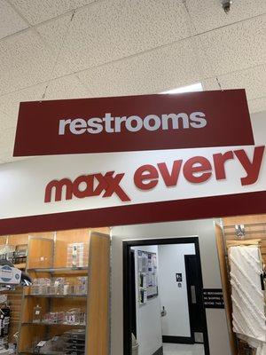 Tjmax restroom sign Deland fl