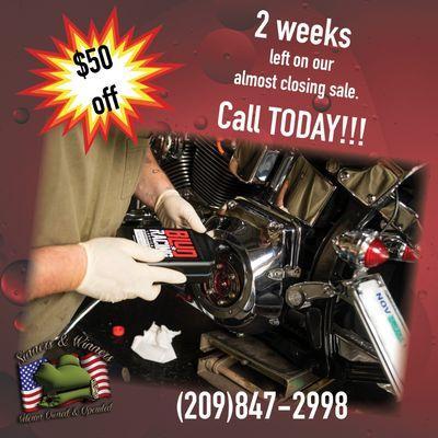 You still have 2 weeks to schedule an appointment to get $50 off all services in the shop. Expires 6/30/22