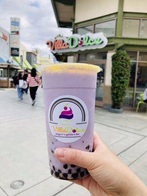 05/28/22. Taro latte with boba ($4.95). $5.33 with tax.