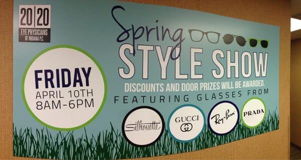 They have a style show tomorrow 8 to 6