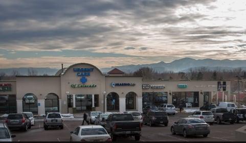 Urgent Care of Colorado is located in a strip mall on the south side of Bowles Avenue between Wadsworth and Kipling