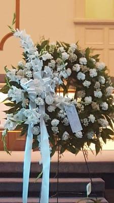 Lovely funeral wreath by this florist.  I was very pleased.