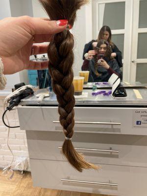 Donated hair to Locks of Love