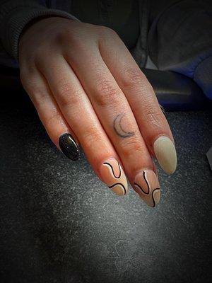 dip nails with designs