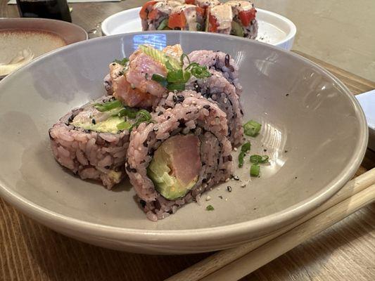 Non vegan yellowtail roll