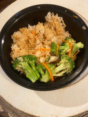 White rice broccoli