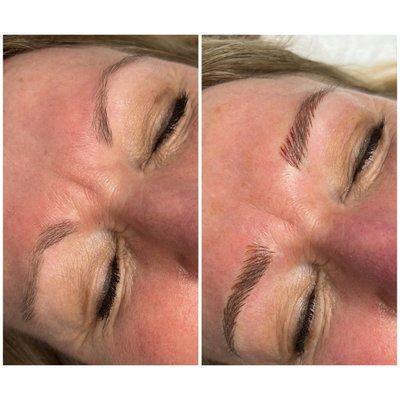 Microblading before and after IG@happynails_olympiad