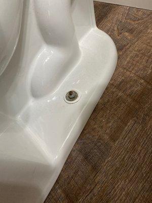 Missing toilet screws