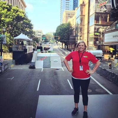 Dr Tolonen, an Oregon City chiropractor, working as part of the August 2014 Dew Tour Portland Medical Staff