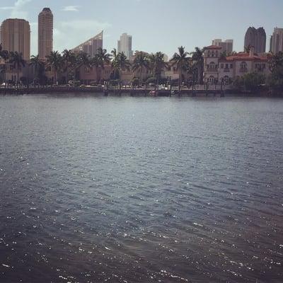 View while from the walkway around Williams Island