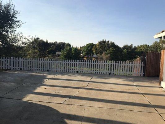 They Put up a picket fence across our driveway which we get so many compliments on.