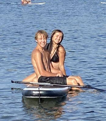 Chillin on the paddle board.